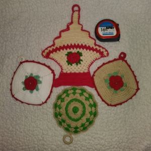 Firm final!*Vintage handmade potholder lot